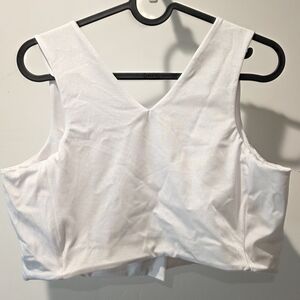 Brilliant Contours White Sleeveless Women's Top Made In USA Size L